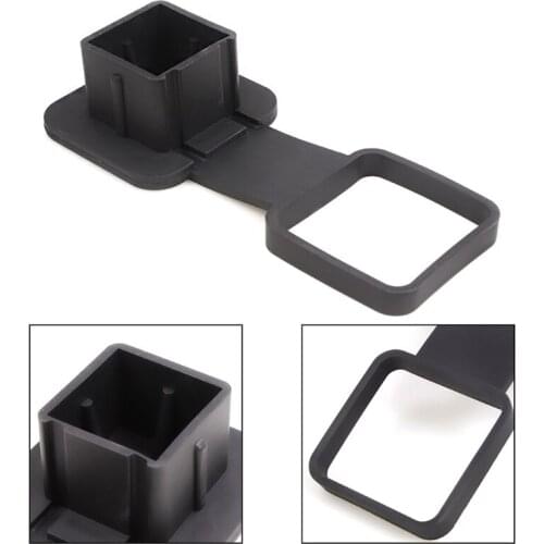 Car Plug Cover Hook Dust Plug Square Mouth Protective Cover for 2 Inch Receivers Towing Hitch Rubber Covers