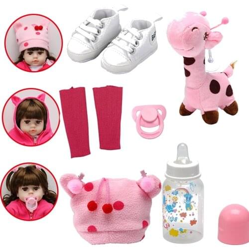 Handmade Lovely Reborn Doll Clothes 48CM Doll Baby With Giraffe Reborn Doll Fit For 18-19 Inch Accessories For Kid Birthday Gift