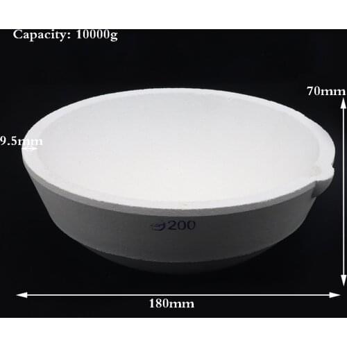 High Temperature Quartz Silica Melting Crucible Dish Bowl Pot Casting Gold Silver Metal Jewelry casting container