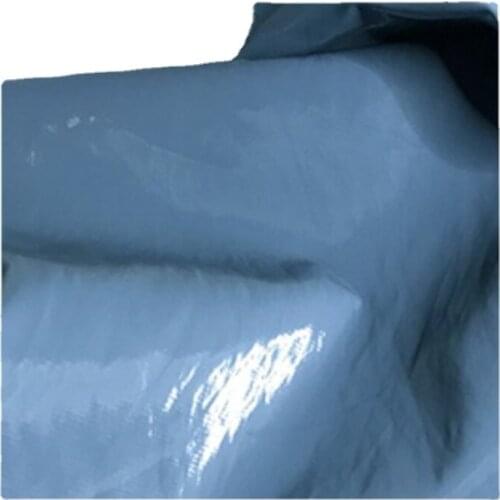 Width 59'' Sky Blue Bright Coating Washable Frosted Leather Fabric By The Half Yard For Windbreaker Pants Dress Material