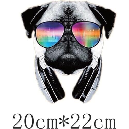 2018 New Dog With Embroidered Patches Fashion Applique lron on Patch for Clothes Bags DIY Decal Apparel Accessory 1pcs