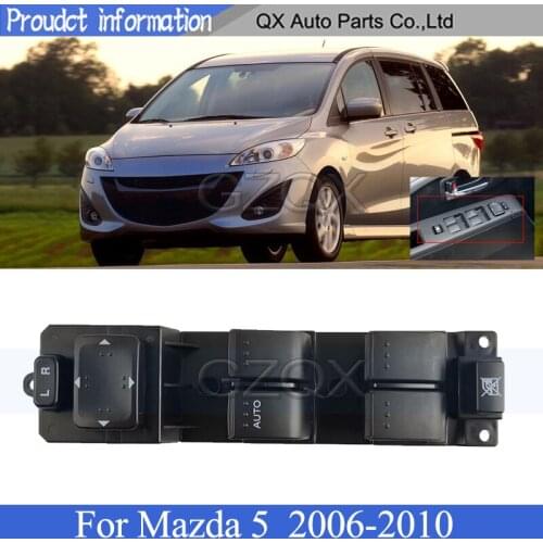 CAPQX Front Left side Window Control Switch Panel For Mazda 5 2006 2007 2008 2009 2010-2014 Master Console Control