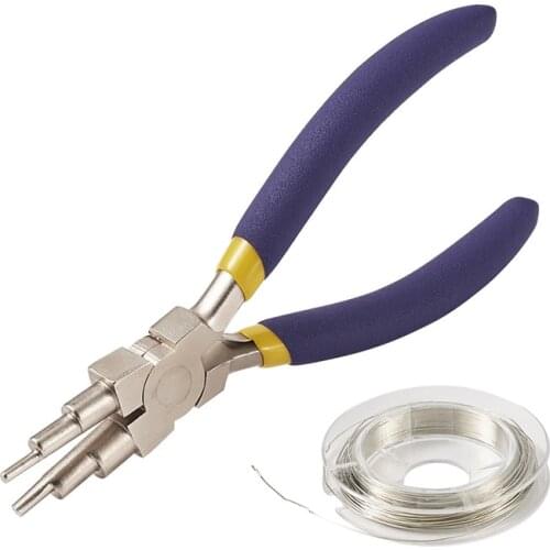 Carbon Steel Round Nose Pliers and Copper Jewelry Wire for Jewelry Making DIY Accessories DIY Jewelry Tool Set