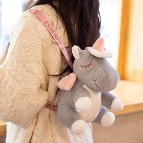 New 30cm Kawaii Unicorn Plush Backpack For Student Lovely Dolls Stuffed Soft Bag For Kids Girls Birthday Valentine Gifts