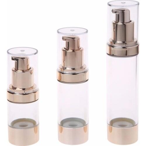 New 15/30/50ML Empty Perfume Cosmetic Airless Bottle Plastic Treatment Pump Travel Refillable Bottles
