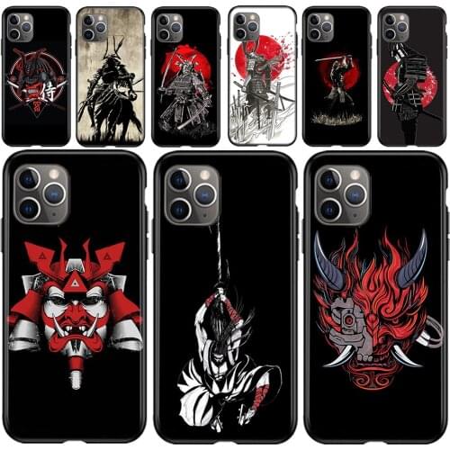 Japanese Samurai Silicone Cover For Apple Iphone 12 Mini 11 Pro XS MAX X XR 6 7 8 Plus 6S 5 5S SE Phone Case