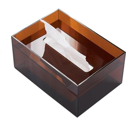 Modern Acrylic Tissue Box Holder Napkin Dispenser Wipe Case Kitchen Storage Box Desktop Organizer Home