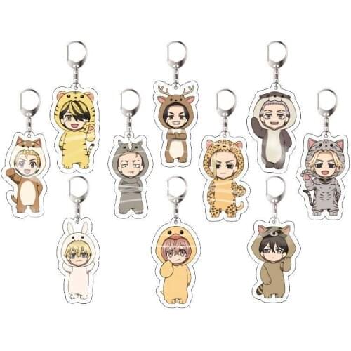 Tokyo Revengers Anime Cosplay Keychain Hinata Atsushi Chibi Kawaii Bag Pendant Fans Collection Props Bag Accessories Trinket