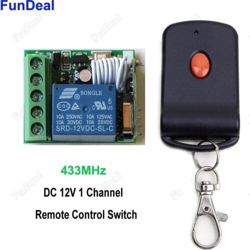 433 Mhz Universal Wireless Remote Control Switch DC 12V 1CH relay Receiver Module And RF Transmitter 433Mhz Car Remote Controls