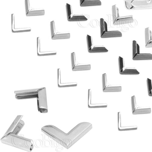 Corner Protectors Outdoor Wallet Books Albums Menus Folders Scrapbooking Notebooks Crafts DIY Metal Silver Black 15mm-20mm 20pcs