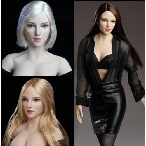 1/6 Scale Figure Head Sculpt Model Toys For 12 inches Action Figure Part Female Body Doll DIY SUPER DUCK SDH018