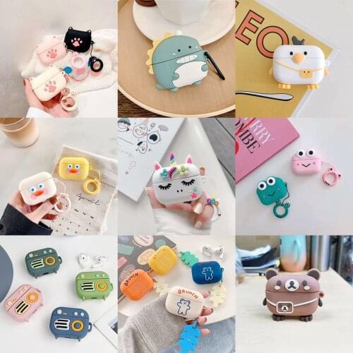 3D cartoon silicone protective sleeve for AirPods Pro wireless bluetooth headset protective sleeve