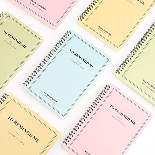 4 pcs/lot South Korea simple small fresh soft copy notebook A5/B5 thickened notepad journal diary coil book Student stationery