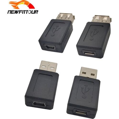 4PCS Mini USB 2.0 Adapter For Car Radio Subwoofer Amplifier Multimedia Audio Adapter Converter Car Accessories