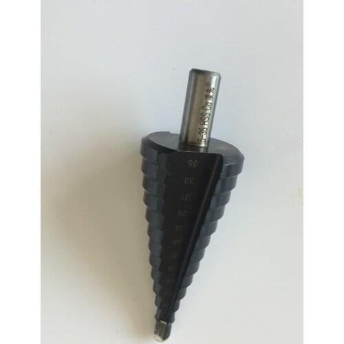 5-35round shank HSS CO M35 TiALN Stainless Steel Metal Step Drill Bit Spiral Groove Cutter Drilling Hole Saw Tool