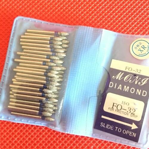 50pcs Dental Diamond FG High Speed Burs for Polishing Smoothing SF/BR/FO/TF SERIES Dental Burs 1.60mm
