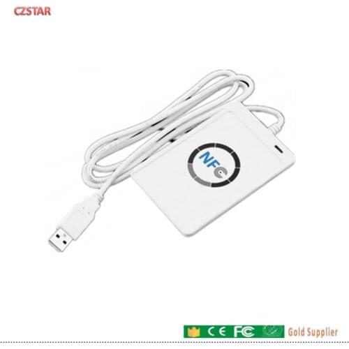 ACR122u USB NFC Programmer 13.56Mhz RFID Reader Writer+SDK + 5pcs RFID F08 1K IC Card Support Android Linux Mac Windows