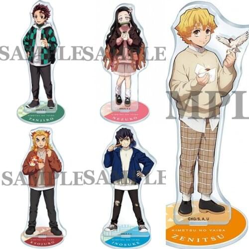 Anime Demon Slayer Hashibira Inosuke Acrylic Stand Figure Model Plate Display Desktop Decor Cosplay Cartoon Casual Wear Series