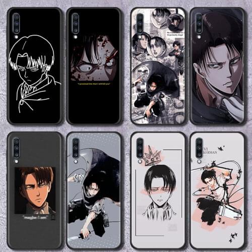 Levi Ackerman Anime Bag For Samsung Galaxy A70 A52 4G A12 A32 5G Case Phone Cover Soft For Samsung A72 A10S A20E A50 A40 Coque