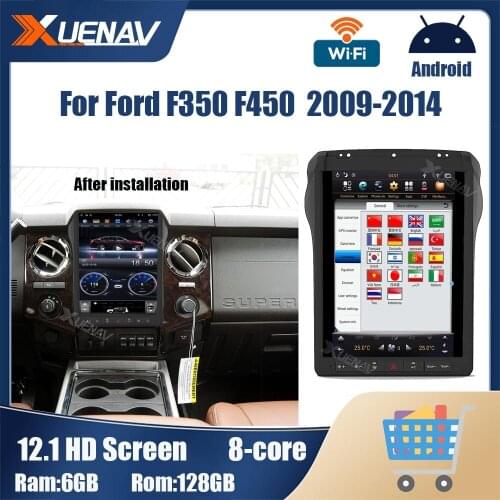 Android Car Multimedia Stereo For Ford F350 F450 2009 2010 2011 2012 2013 2014 GPS Navigation Car Radio Audio Stereo 2 din