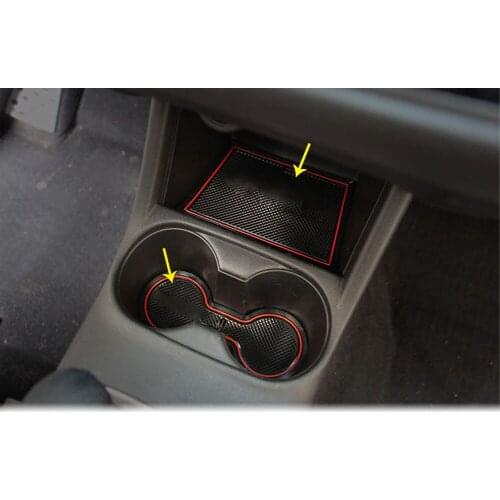 Car Groove Gate Slot Armrest Storage Water Proof Rubber Non-Slip Mat Mats Door Pad For Mitsubishi Outlander 2016 2017 2018 2019