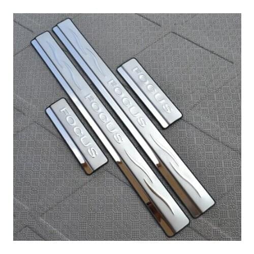 Car styling for Focus 2 MK2 Focus 3 MK3 2005-2011 accessories door sills scuff plates guards stainless less welcome petal trims