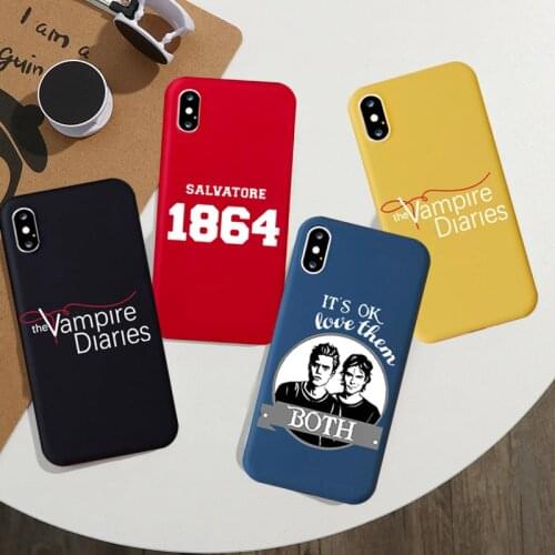 JAMULAR The Vampire Diaries Stefan Damon Salvatore TPU Soft Phone Case For iPhone 7 11 Pro XS MAX SE20 12 XR X 8 6Plus Cover Bag