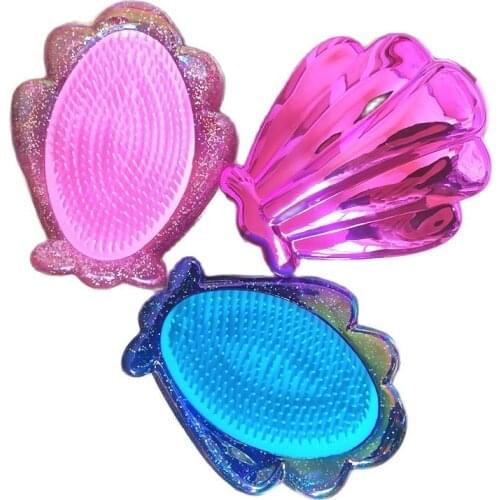 Kids Hot Comb Plastic Antistatic Fabric Rainbow Spangle Travel Portable Brush Girls Dressing And Wash Hair Accessories Products