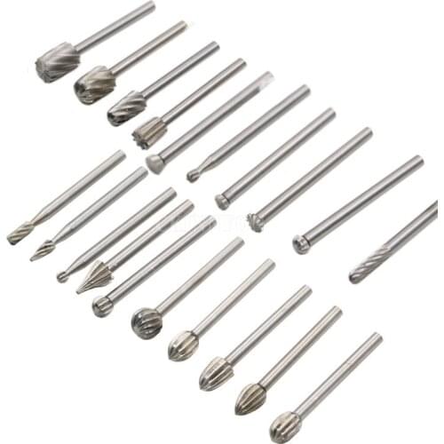 DHL 50 Set 20 PCS Home Power Tools HSS Dremel Routing Wood Rotary Milling Rotary File Cutter Tool Set