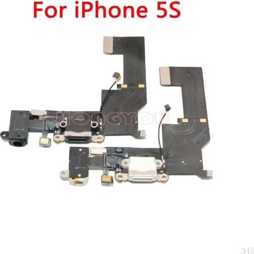 10PCS/Lot For iPhone 5 5S 5SE 5C USB Charging Dock Connector Charge Jack Socket Plug Port Flex Cable