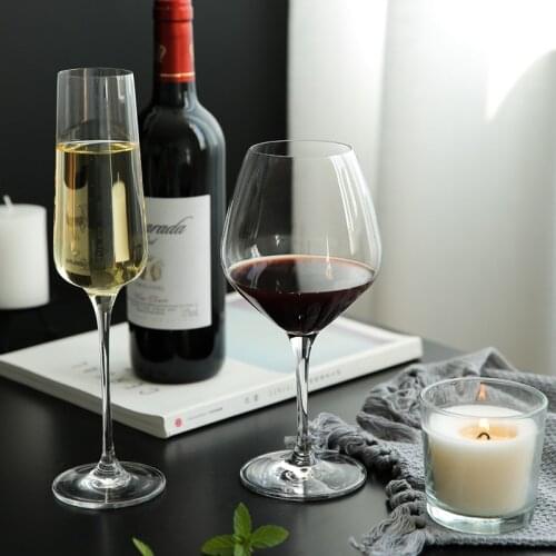 European Crystal Wine Glass Champagne Glasses Wine Glass Cocktail Glass Household Large Goblet Wedding Party Birthday Glasses