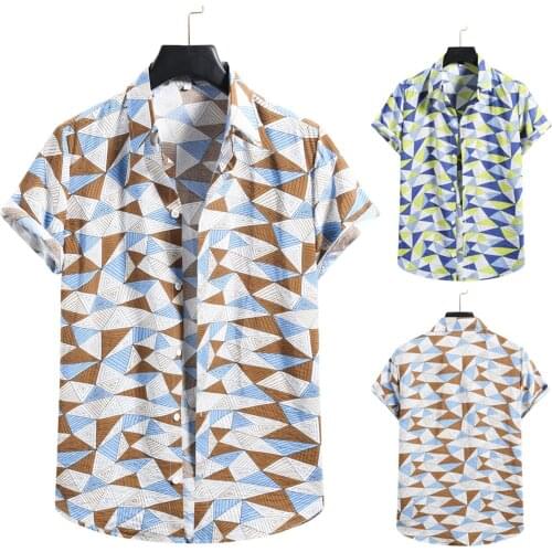 61# New Hot Casual Mensummer Fashion Hawaiian Flower Shirt T-shirt Short Sleeve Travel Party High Quality Shirts Ropa Hombre