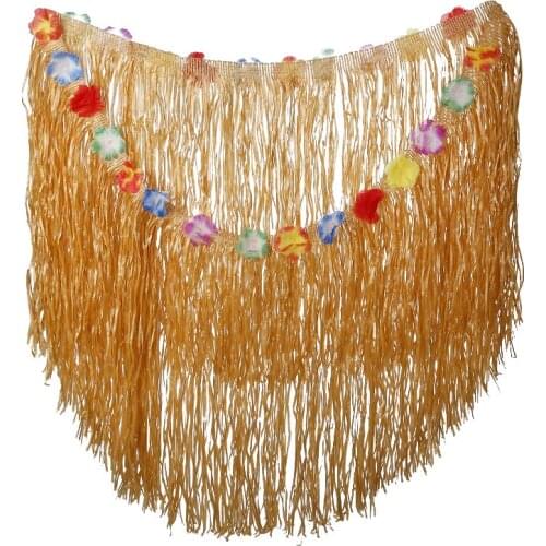 Hawaiian Fringed Table Skirt Tropical Luau Table Edge Grass Hawaiian Bench Table Skirt Cover Wedding Birthday Celebration Decor