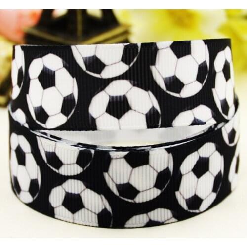 22mm 25mm 38mm 75mm Sport balls Cartoon printed Grosgrain Ribbon party decoration 10 Yards X-03357