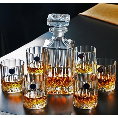 Creative Crystal Glass Big Whisky Glass Beer Glass Red Wine De Water Device Hip Flask Wine Set Wine Glass