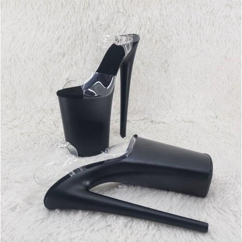 Leecabe 9inches Black Platform Shoes Sexy Dance Shoes 23 CM High Heels Sandals Pole Dance shoes