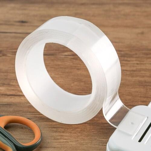 1M/3M/5M Transparent Double Sided Tape Reusable Nano Materials Traceless Adhesive Household Waterproof None Trace Wall Tapes