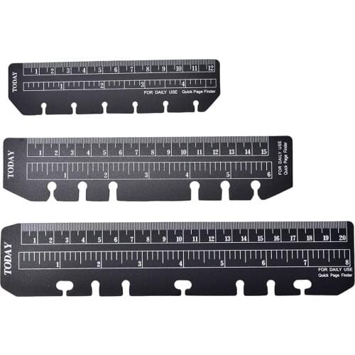 Black A5 A6 A76 Holes Spiral Planner Accessories Ruler Office School Stationery Drawing Supplies Binder Notebook Inner Rulers
