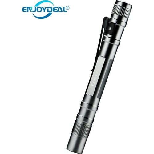 Mini Pen Light LED Flashlight Portable Aircraft Aluminum Torch Lamp Pocket with Clip for dentist and for Camping Hiking Out