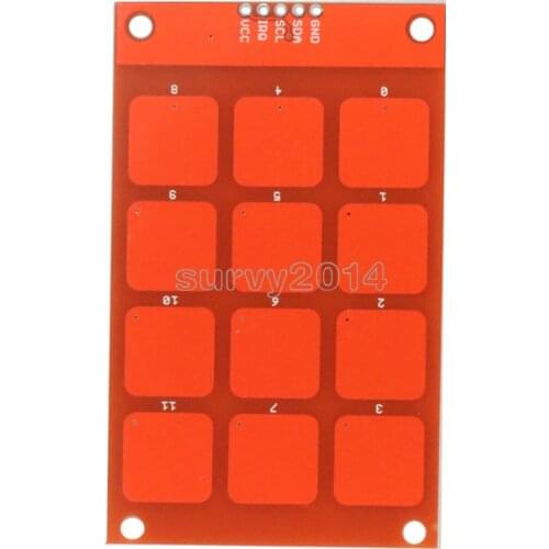 MPR121 Capacitive Touch Keypad Shield Module Sensitive Key Keyboard 3.3V Logic For Arduino Diy Electronic Diy Kit Pcb Board