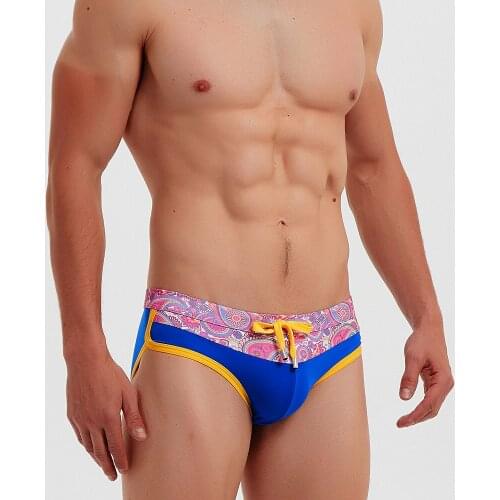 Men Swimwear Trunks Sexy Retro Cashmere Swim Briefs Bikini Swimsuit Surf Shorts Beach Wear Bathing Suit Panties zwembroek Man