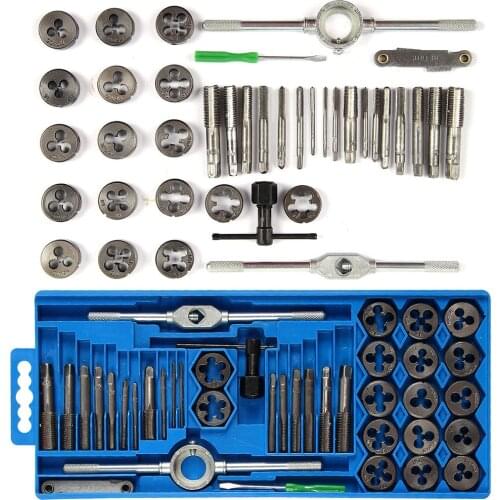 20/40pcs tap die set M3-M12 Screw Thread Metric Taps wrench Dies DIY kit wrench screw Threading hand Tools Alloy Metal