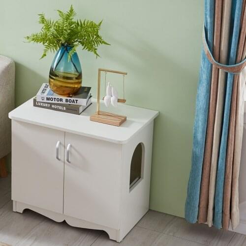 Pessy Weatherproof Multi-function Pet Cat House Indoor /Outdoor Side table Nightstand cat Washroom