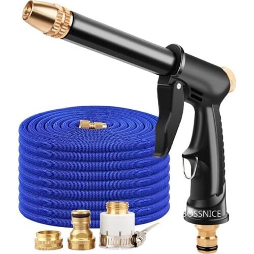 Bossnice 2.5M Car Washing Gun Sprayer Nozzle Magic Flexible Hose Car Water Gun High Pressure Power Washer Garden Water Jet