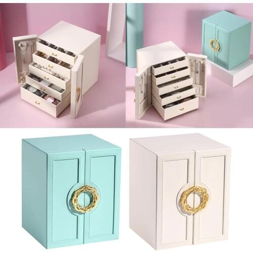 Jewelry Box Case Organizer Watch Ring Earring Necklace Storage Holder for Women