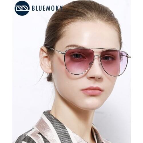 BLUEMOKY Luxury Oversize Pilot Polarized Sunglasses For Women Outdoor Driving UV400 Shades Progressive Sun Glasses sol gafas