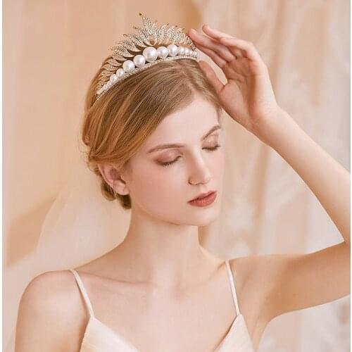 Bridal Crystal Tiaras Wedding Crown Bride Baroque Rhinestones Hair Jewelry Party Crowns Women Headpiece Wedding Hair Accessories