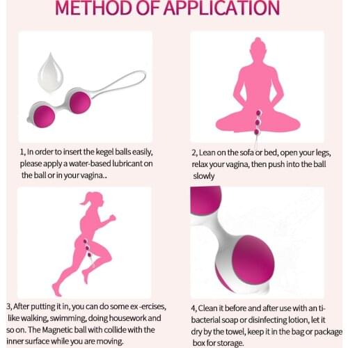 Vagina Balls Safe Silicone Smart Vibrator Kegel Ben Wa Ball Vaginal Muscle Tighten Exercise Machine Intimate Sex Toys for Women