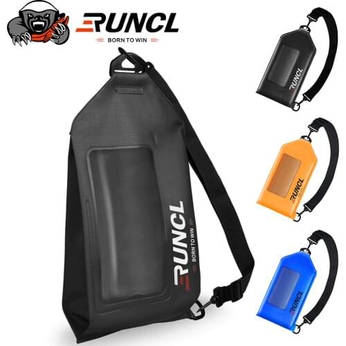 RUNCL Waterproof Pouch, Screen Touchable Dry Bag Waist Pack Chest Bag Fishing Travels Messenger Bag