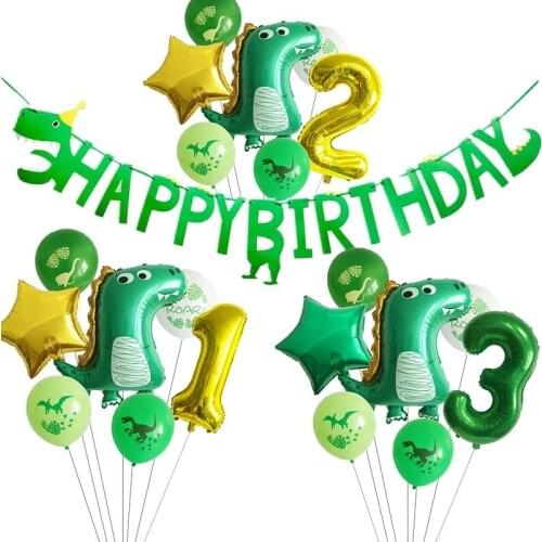 7pcs/lot Dinosaur Party Balloon Dinosaur Birthday Kids Party Decoration Baby Shower Balloons Globos Cumpleanos Infantiles